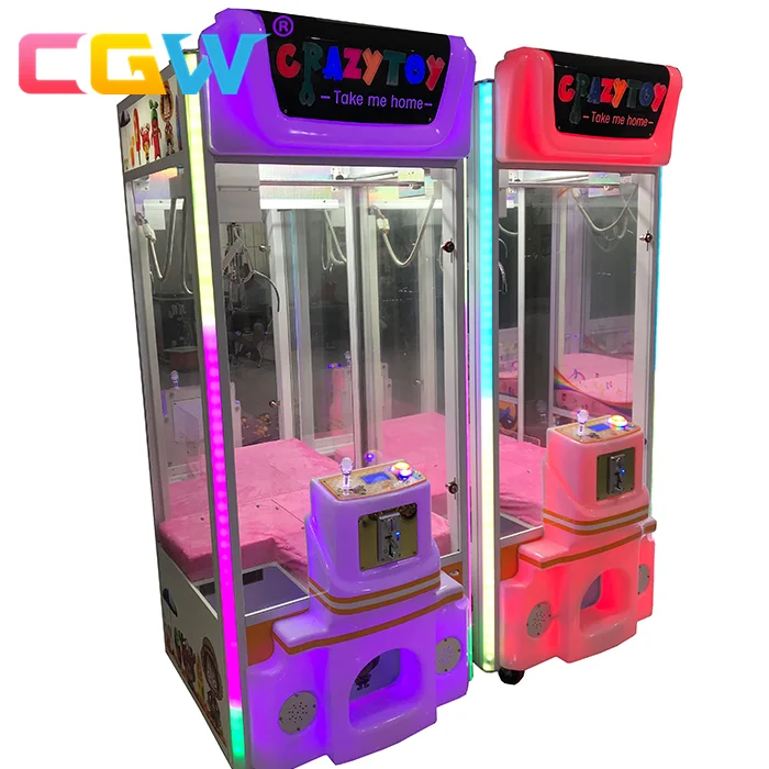 

CGW taiwan crane toy claw machine,toy crane claw machine,toy crane claw machine for sale malaysia, Red,yellow,blue casing,led on sides