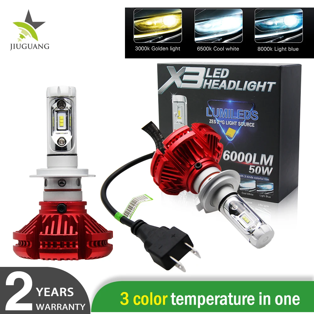 Dual Color 8000lm Led H4,Car Led Headlight Bulb H4 Buy Led H4,Led H4