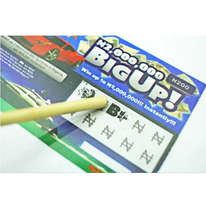 
Custom paper lottery place amusements card scratch off card 