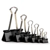 Different Size black Binding Securing Stationery a4 file folder Metal Long Tail Clips bag