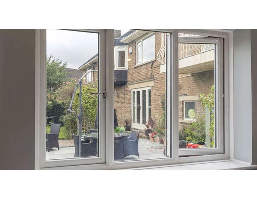 PVC profile 3 panel triple casement window with Germany hardware, View ...