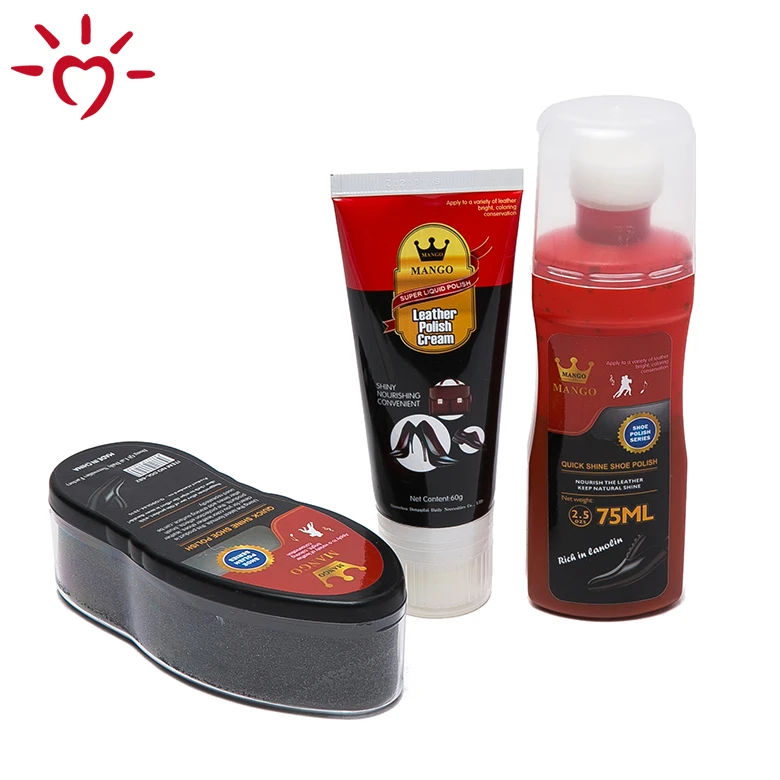 Leather high shine care kit shoe polish shoe cream