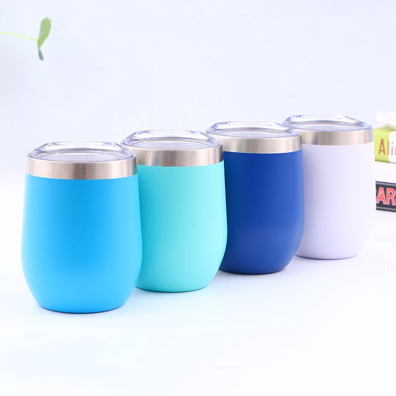 

Egg Shape Bar Drinkware Cups Stainless Steel Travel Coffee Mug Stemless Red Wine Cup, N/a