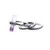 jz00122b Amazon Drop shipping Amethyst Jewelry Women Wholesale Vintage Silver Fashion Rings Set