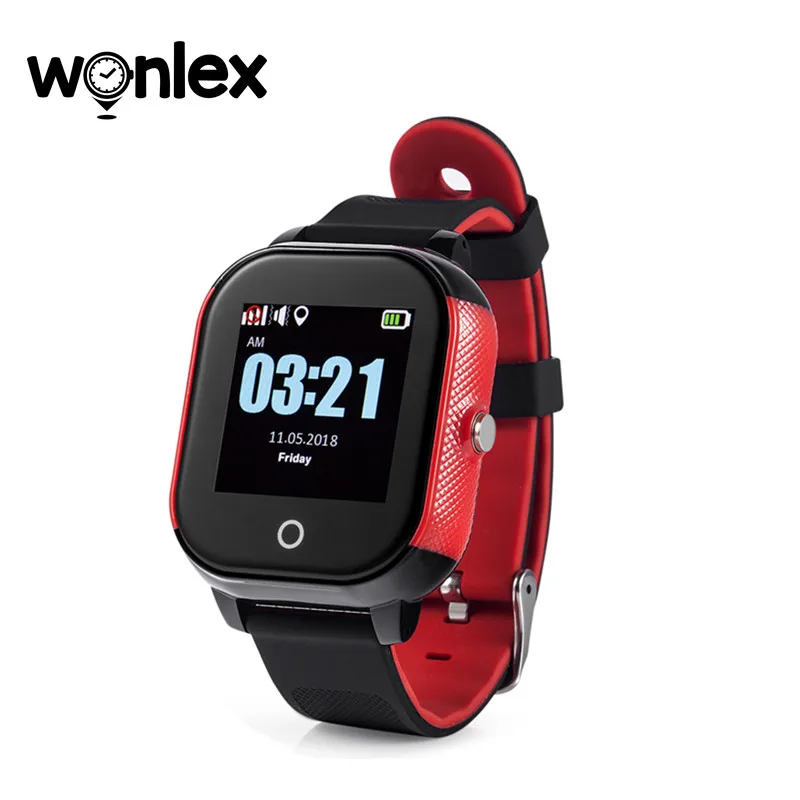 

Wonlex New arrival waterproof GW700S Smartwatch gps kids tracker kids gps smart watch, Blue and white;red and white;black and red