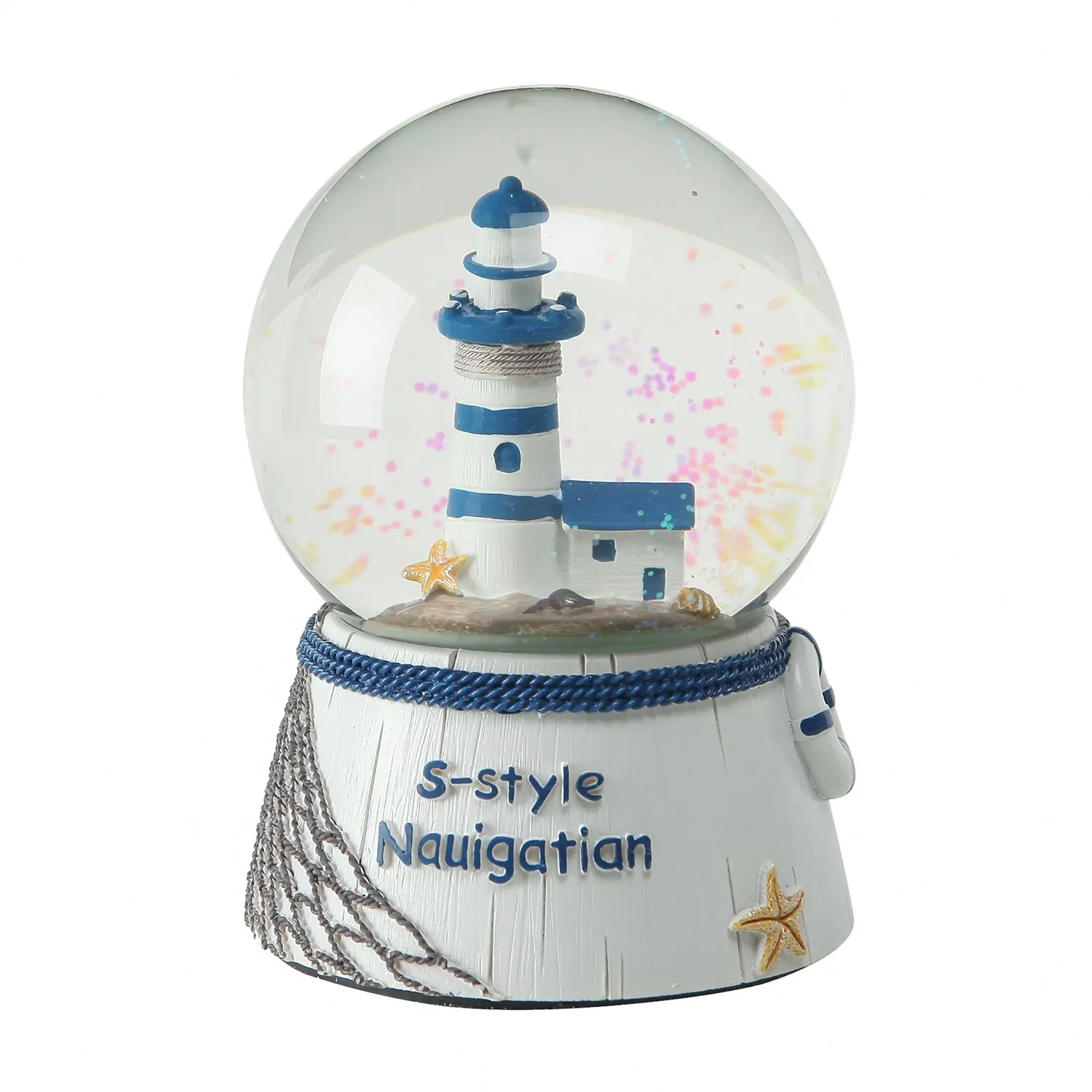 Buy European Sea Lighthouse Waterball Snowball Music Box Snow Globes