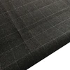 Polyester rayon spandex fabric black checks for pants and suiting