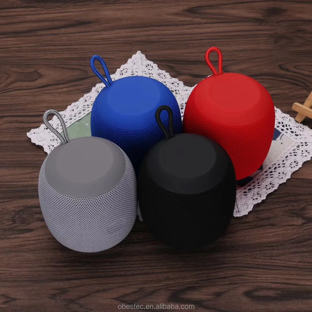 Mini fabric BT Speaker With Subwoofer Round Shape Wireless Speaker