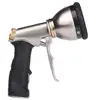 Garden Hose Nozzle Sprayer Heavy Duty Metal Spray Gun w/Pistol Grip Trigger. 9 Adjustable Patterns Best For Hand Watering Plan