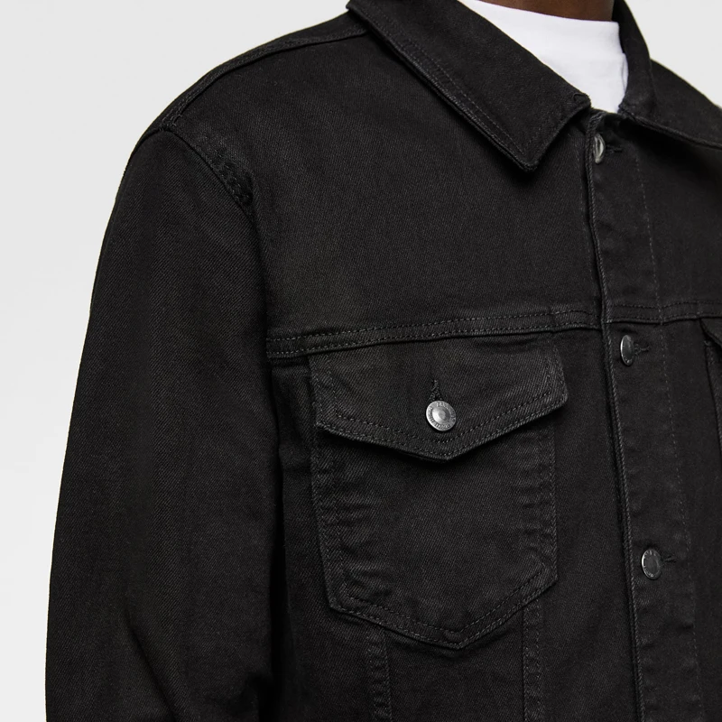 2019 New Collections Custom Black Denim Men's Jacket & Coats - Buy ...