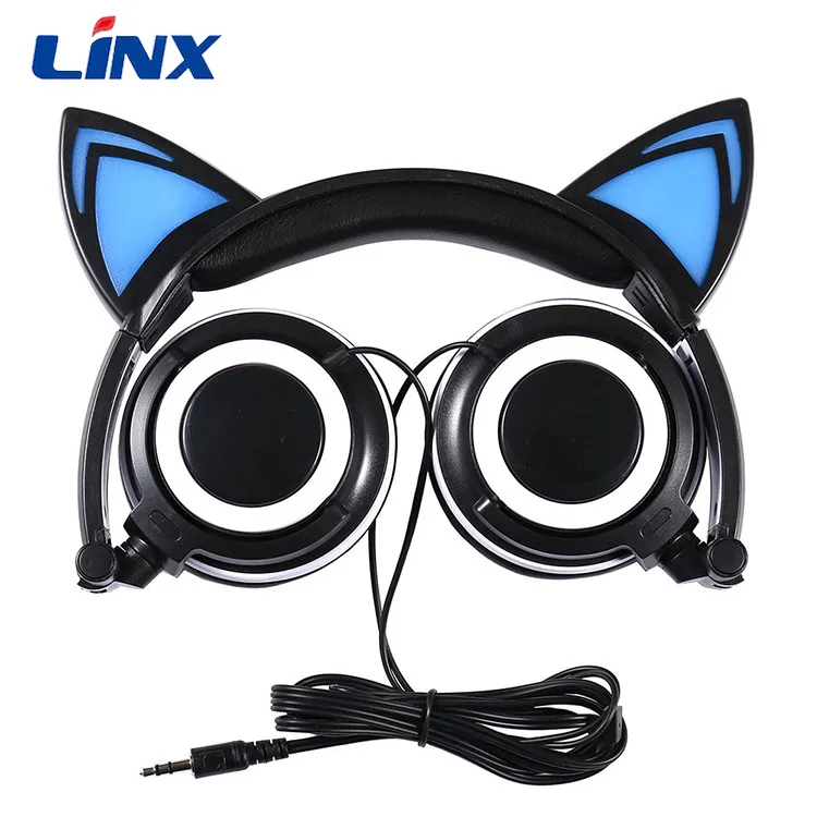 

OEM Manufacturer Custom Logo Wired Stereo Cat Headphones, N/a