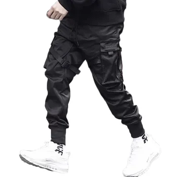 mens black cargo jogger pants