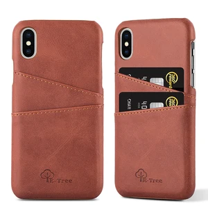 iPhone X Leather Wallet Phone Case Card Slot
