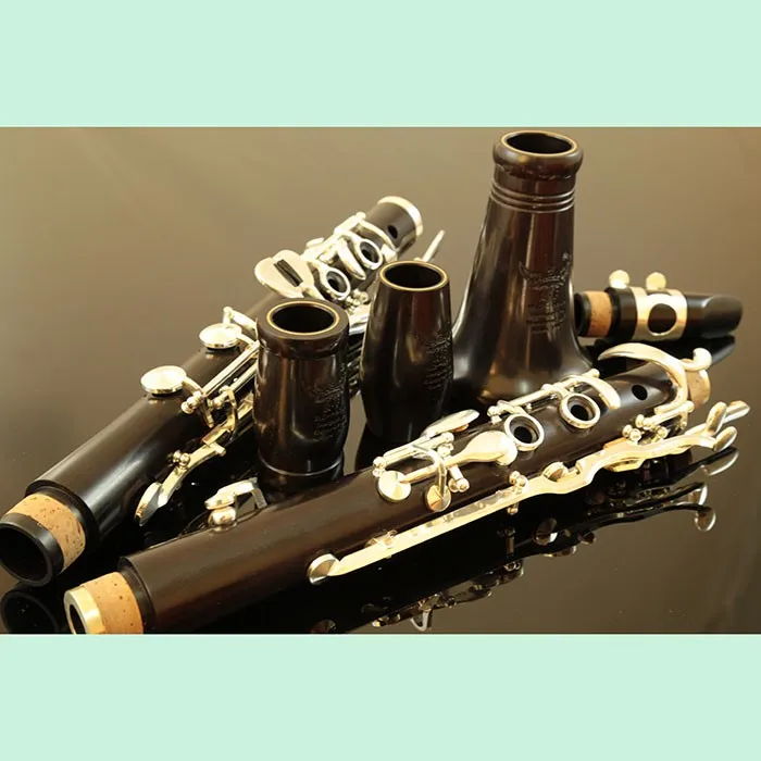 New style ebony body silver plated G clarinet with 4 rings