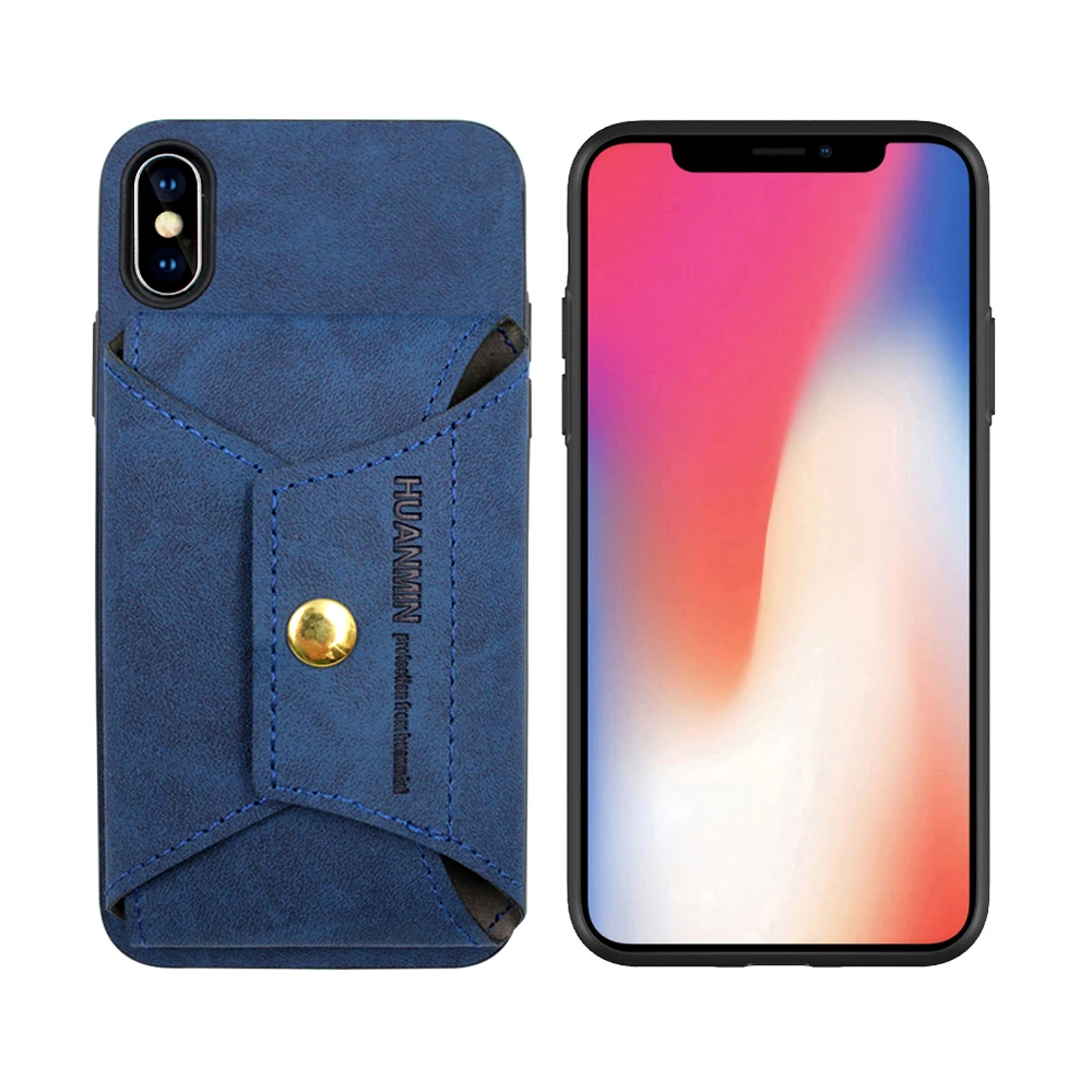 

Multifunction Portable PU Leather Wallet Case For iPhone X XS XR