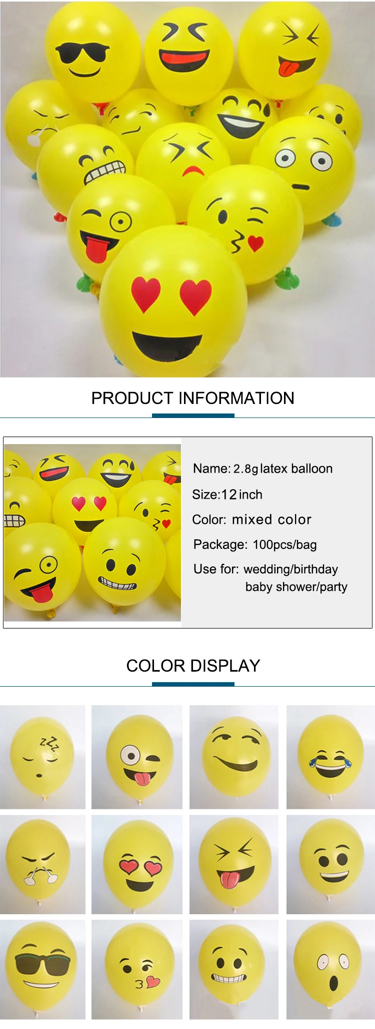 En Gros 12 Pouces 2 8g Dessin Anime Jaune Sourire Impression Ballons Anniversaire Decoration De Mariage Bebe Douche Emoji Ballon En Latex Rond Buy Latex Ballons Impression Ballons Ballons D Anniversaire Product On Alibaba Com