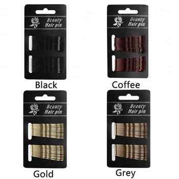 Difference Size Waved Black Hair Grips Bobby Pins Clips Slides