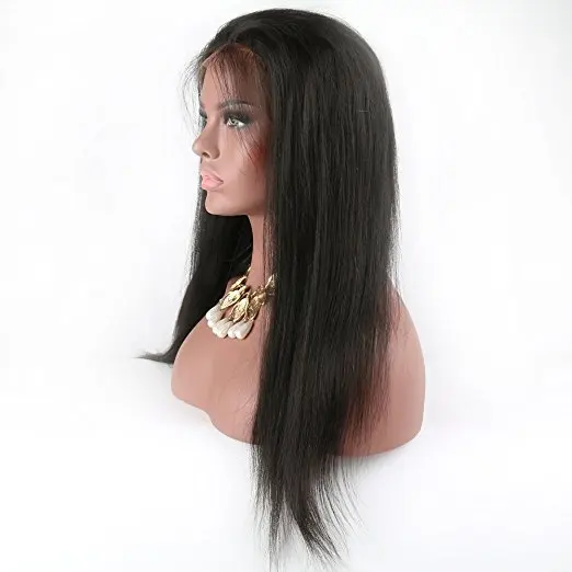 

Wholesale Silk Straight Wigs Glueless Full Lace Human Hair Wigs For Young Girls 8A Virgin Brazilian Hair Full Lace Wig Baby Hair, Pure color
