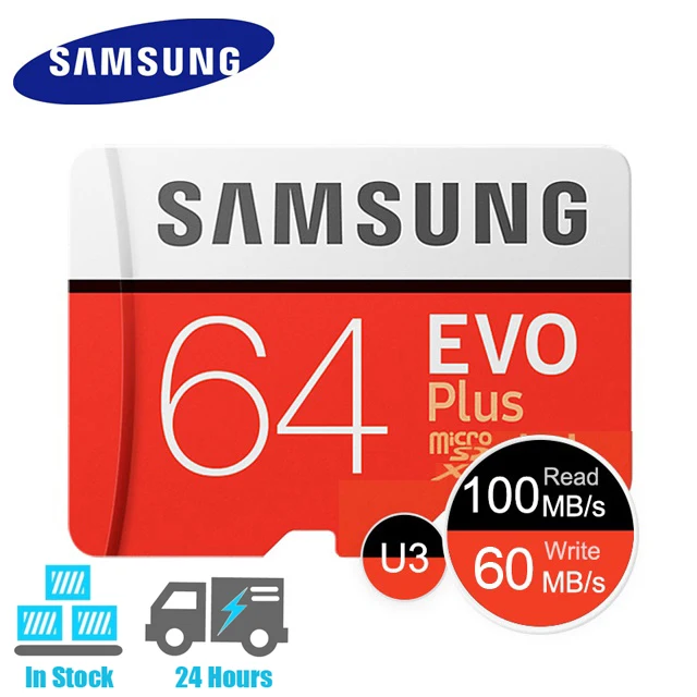 

SAMSUNG Micro TF SD Memory Card 64GB 128GB 32GB 256GB SDHC SDXC Grade EVO+ C10 UHS Cards Trans Flash Microsd