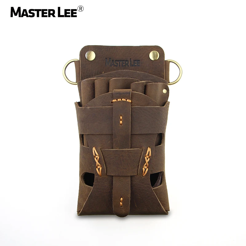 

Masterlee Brand Hair Salon Scissor Bag Real Leather Hairdressing Tool Belt Bag With Waist Shoulder Belt, Picture