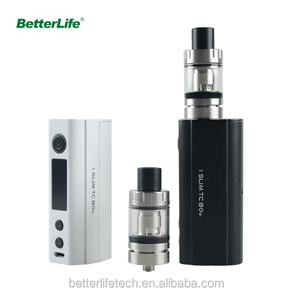 

new products e cigarette Nice design New i Slim 80W box vape mod kit, Black;white