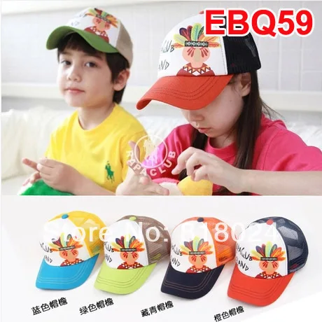 2014 New Fashion Spring and Summer Baby Baseball Caps Kids Mesh Cap Boys Girls Sunbonnet Sun