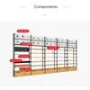 Wooden Retail Store Display Shelving System MINISO Style