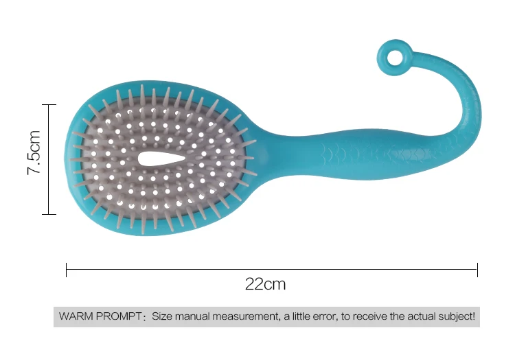 EURKA 8556 New Detangle Hair Brush For Wet And Dry Integrated Molding Of Pins Message Hair Brush