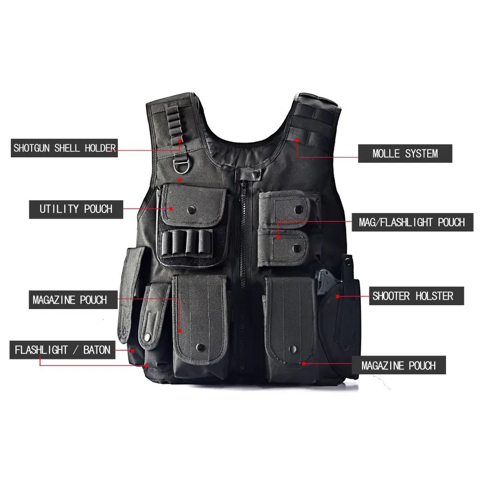 Yakeda Law Enforcement Tactical Swat Vest Army Fans Outdoor Vest Bullet