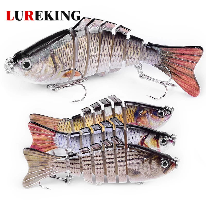 

Lureking Artificial ABS Hard Bait 7 Section Jointed Swimbait 100mm 15g Trout Glider Lure Bodies segmented fishing lure