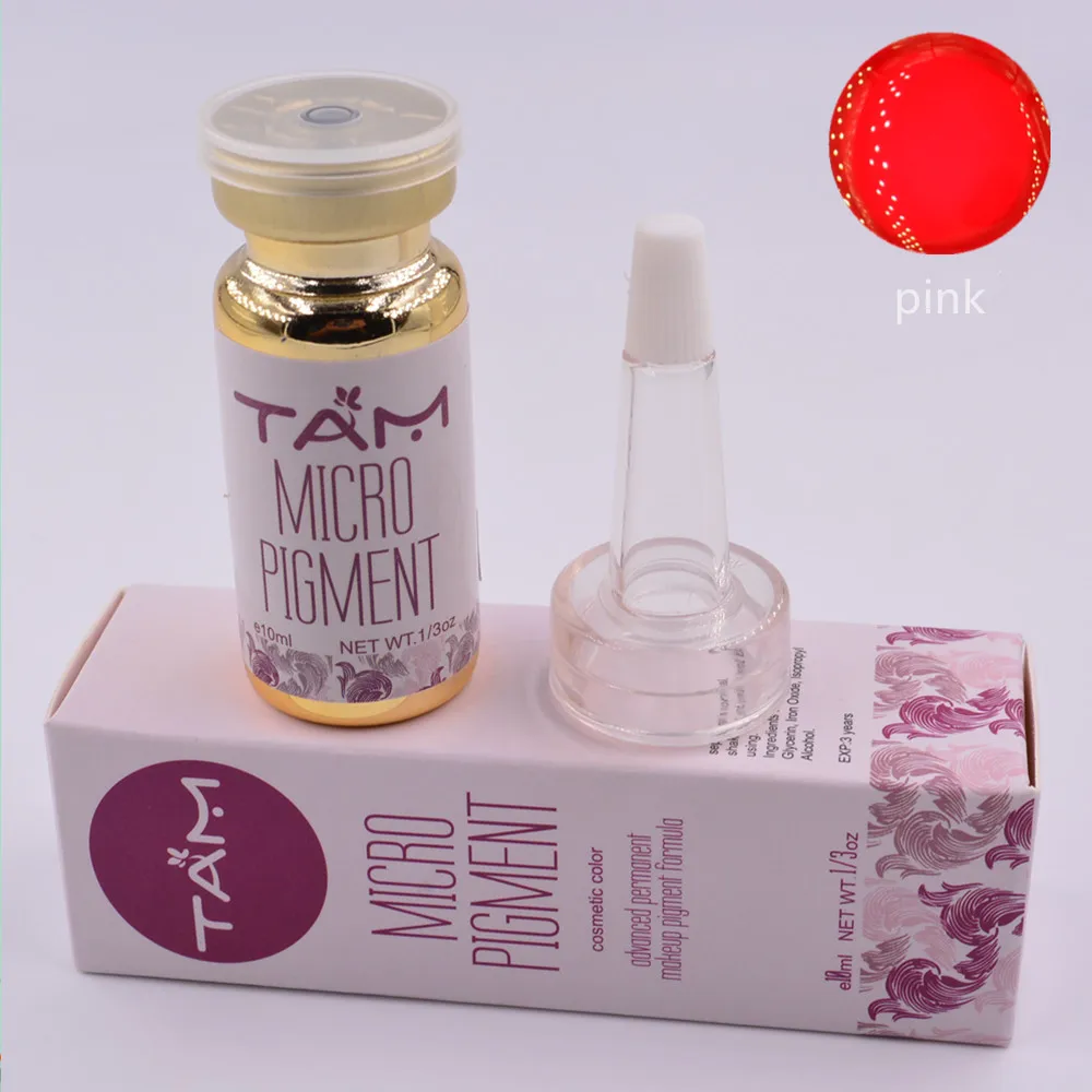 

TAM permanent makeup ink tattoo micro pigment color 10ml for lips permanent makeup tattoo ink pigment red, 23colors
