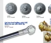 cast claw head bolding a glass ball black iron cane walking stick with rabber tip