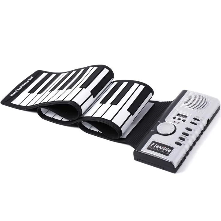 

61 Mini Keyboards Portable Electronic Roll Up Piano with Built-in Speaker for Children