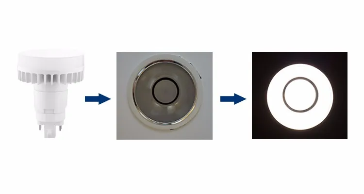 
TYPE A+B UL vertical PL Lamp 12w G24Q base PL lamp driven by AC120-277V or CFL ballast retrofit dimmable led recessed light 