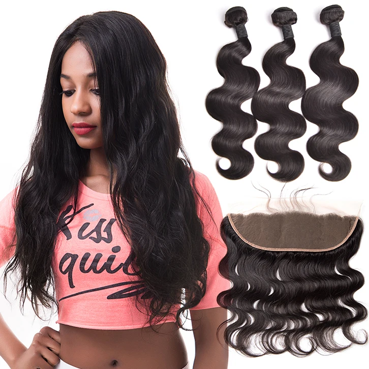 

wholesale virgin hair vendors brazilian hair with frontal closure body wave cuticle aligned hair