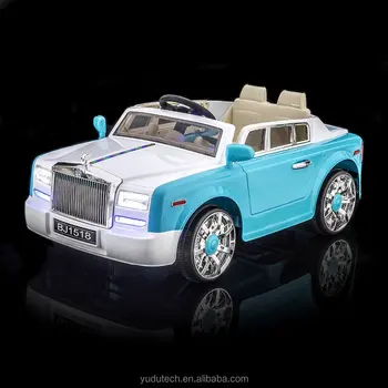 Blue Rolls Royce Phantom Style Luxury Kid's Ride On Toy Battery Powered ...