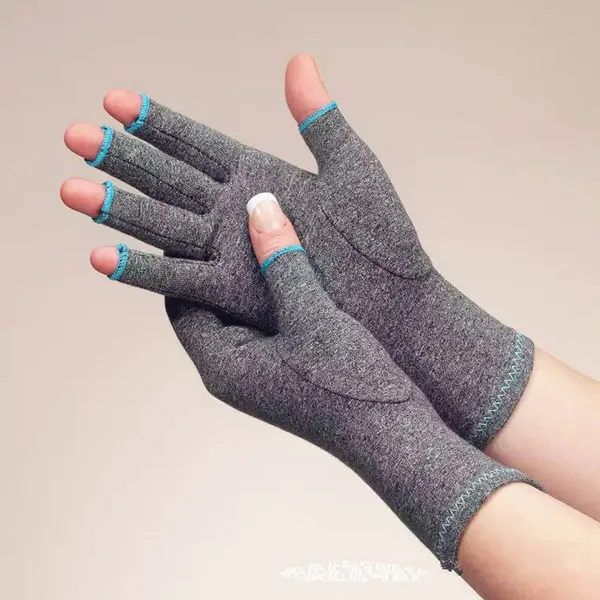 Cotton Lycra Fingerless Therapy Compression Gloves For Blood