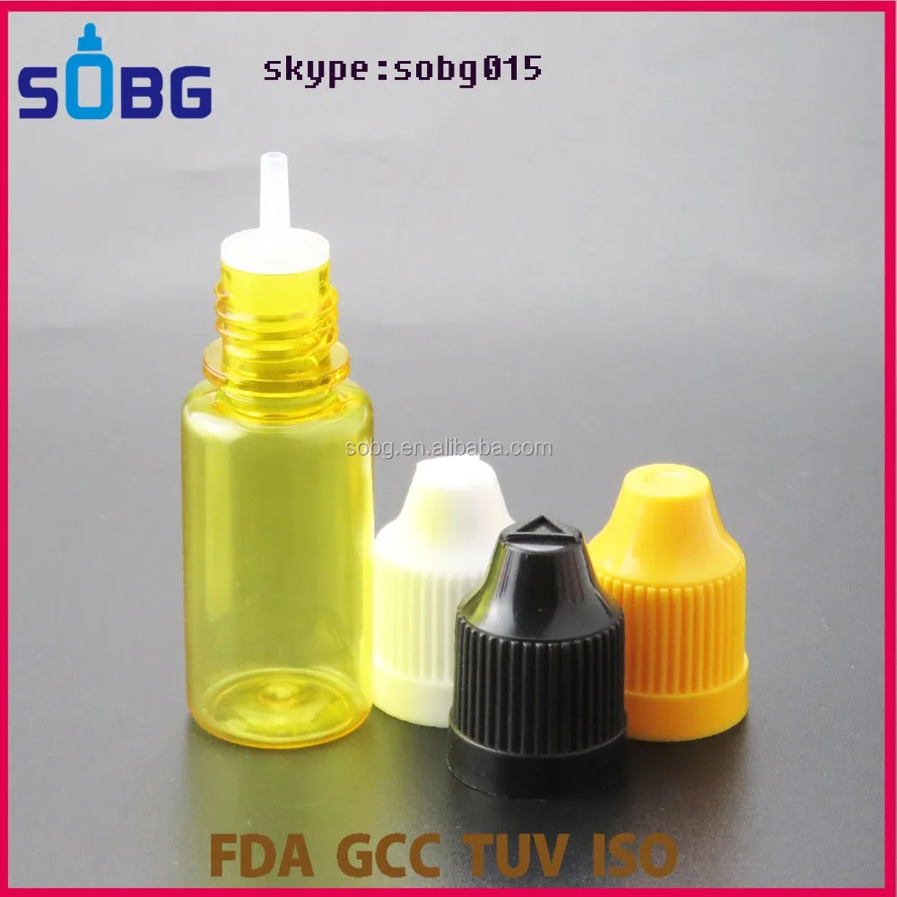 
Best seller 10ml bottles for e liquids round plastic colored dropper with packing box 