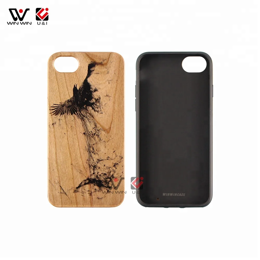 

Handmade Print Phone Cover for iPhone Cherry Wood Cases