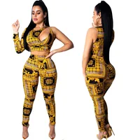 

FM-6191 2019 Women New Fashion Court Chain Leopard Print Jumpsuit fashion new design