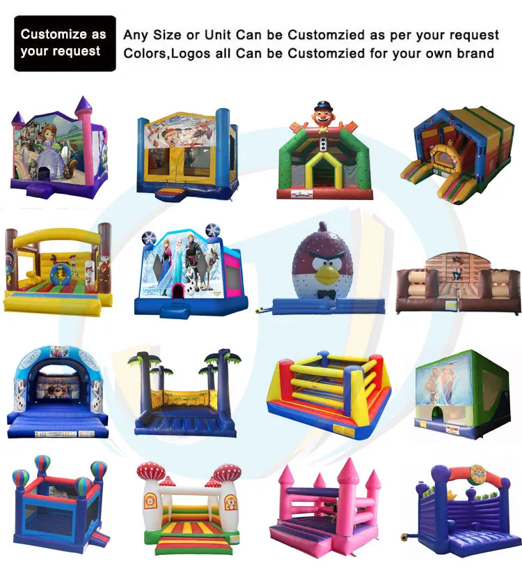 Colorful Customized Inflatable Bouncer Castle Play House Obstacle Course
