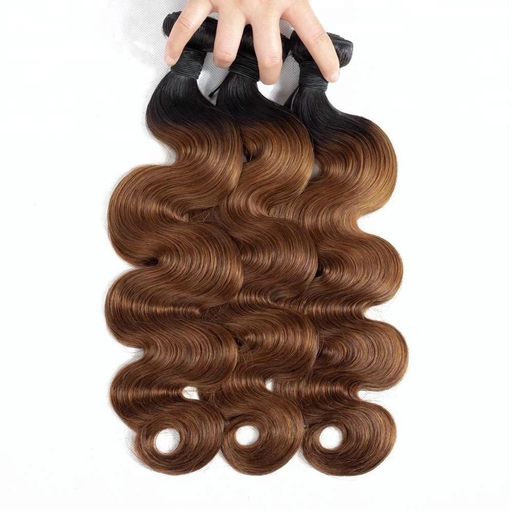 

Hot Selling Mixed Color Remy Hair Weave Extensions, Body Wave Ombre Color Hair, Two Color Hair Extension