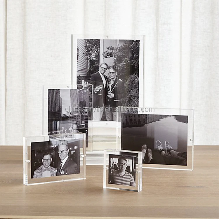 Buy Freestanding acrylic picture frame holder stand with Custom Designs 