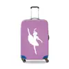 Ballet Dancing Girls Custom Indeformable Suitcase Cover Protective Spandex Luggage Cover for Traveling