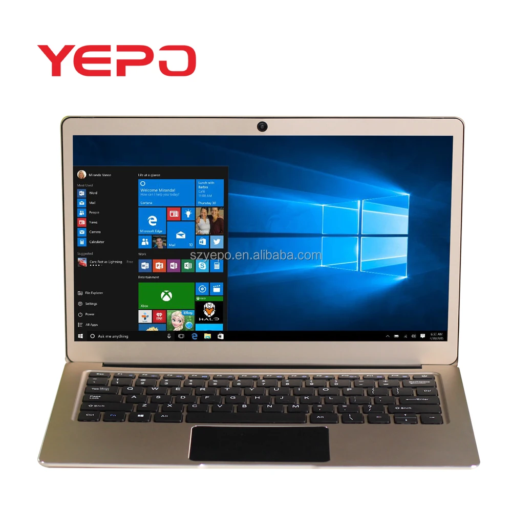 

New arrival 13.3 inch Celeron Apollo Lake Laptop Ultra Slim YEPO 737A Notebook 6GB RAM - 64GB eMMC & 64GB SSD Golden Metal Shell