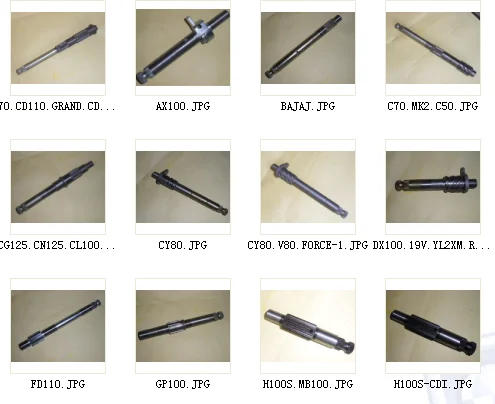 Motorcycle GY6 50cc kick starter shaft and motorcycle parts kick start