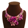 2018 European and American high quality fashion flower necklace chain chunky wholesale