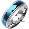 SPIKES 316L Stainless Steel IP Blue Stormy Weather Ring body jewelry finger ring
