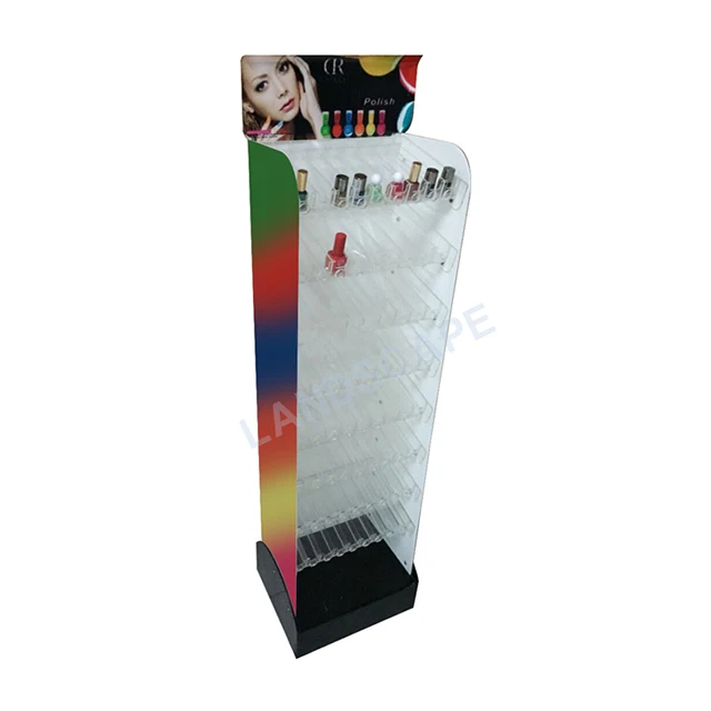 Plexiglass Nail Polish Display Rack / Acrylic Display Stand For Nail ...