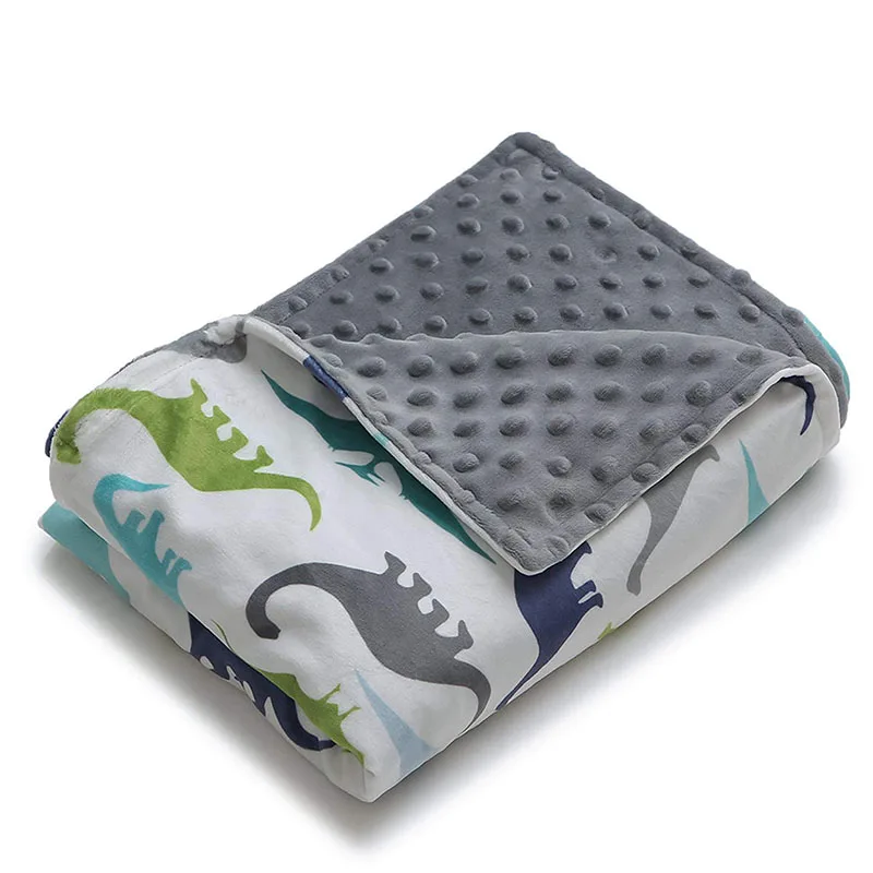 
baby children micro glass beads filling gravity duvet sensory 5lb weighted blanket for kids 